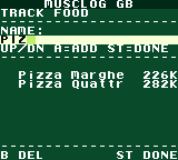 Searching the 517 bundled foods, custom foods marked with an asterisk