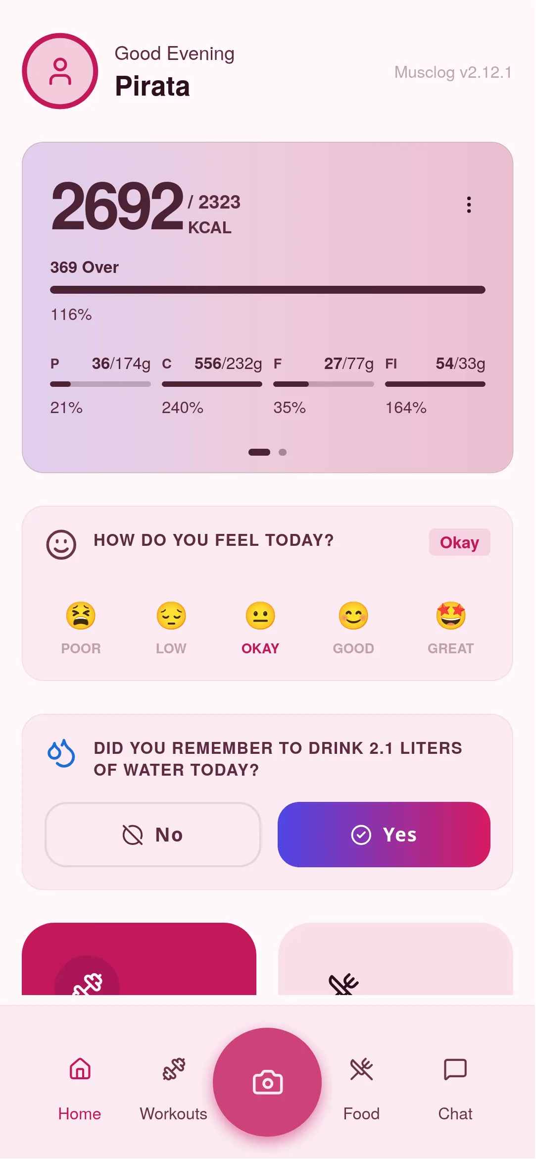 Kinetic Blush: a light theme whose summary card still carries a pale lilac-to-rose sweep